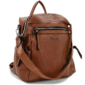 COVERI borsa zaino 2in1 pelle borchie TRASFORMABILE donna cuoio casual passeggio
