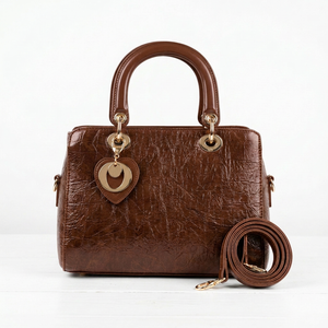 Dudlin - Borsa Donna bauletto borsetta bag Casual rigido simil pelle squamata lucida