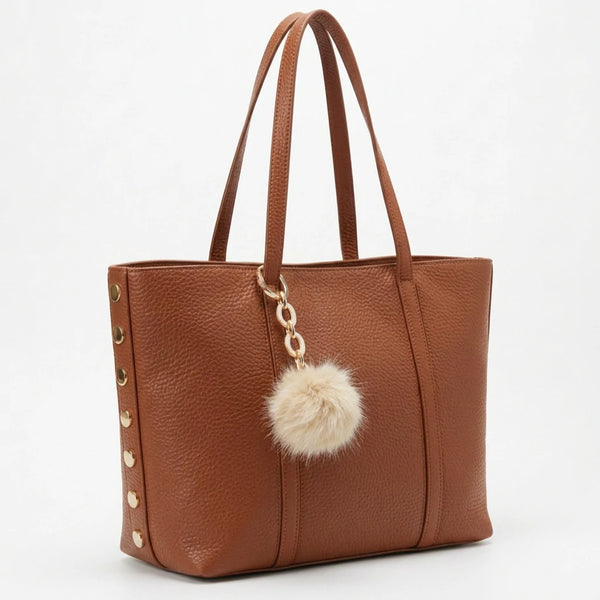 PODRI - Borsa a Spalla Donna simil Pelle Morbida Borsa shopping Grande borchie chiodi