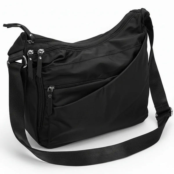 Scurau - Borsa firmata Gyoiamea a X 5 zip Tracolla Donna in Nylon Multitasche