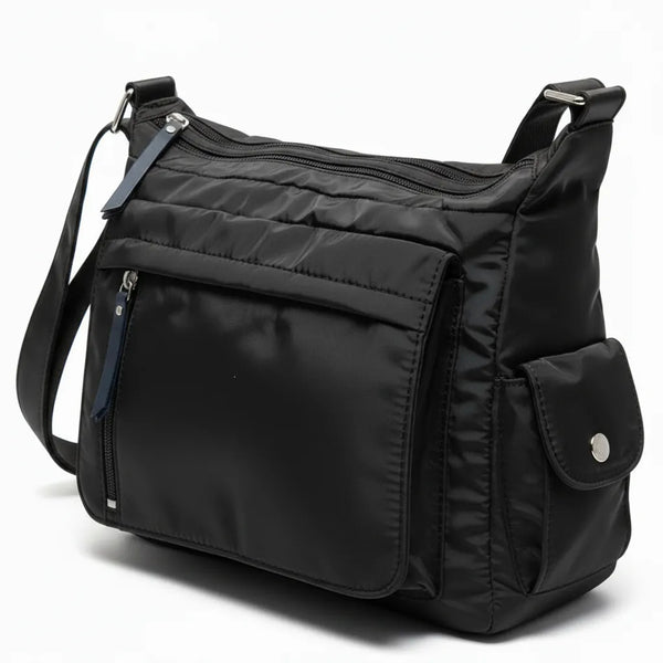 Scattiau - Borsa firmata Gyoiamea con 5 tasche platta zip Tracolla Donna in Nylon Multitasche