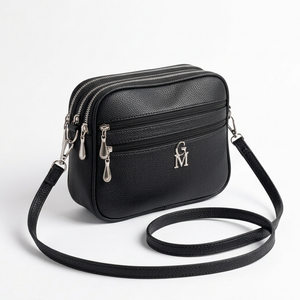 La Catalana - Borsa borsetta donna a tracolla firmata gyoiamea nuova 3 tasche zip