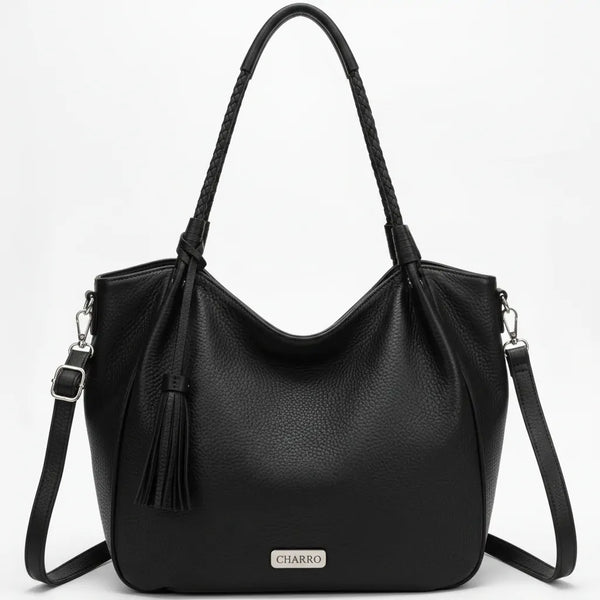 CHARRO - Borsa Donna sacco grande shopping Casual manici intrecciati morbida 2026