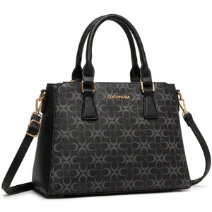 Coconuda - Borsa bauletto spalla simil pelle fantasia Logata tote bag tracolla