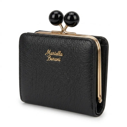 Mariella Burani  - portafoglio portamonete clucht piccolo firmato donna con scatola porta carte donna novità simil pelle