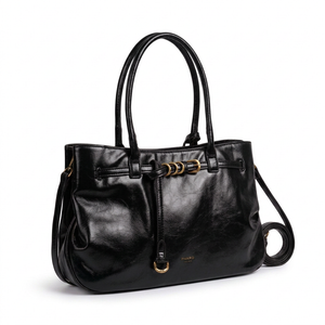 PHARD - Borsa a Spalla Donna simil Pelle lucida Morbida Borsa shopping Grande cinghia