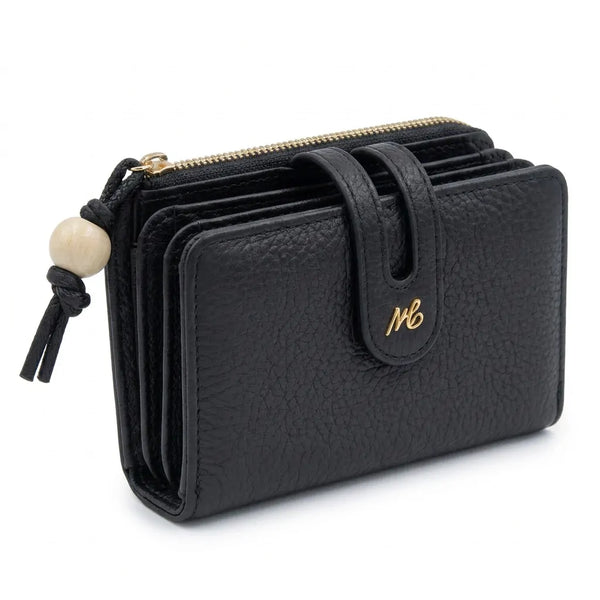 Mariella Burani  - portafoglio trifold portamonete firmato donna con scatola porta carte donna novità simil pelle zip
