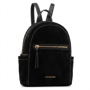 COCONUDA - borsa trasfmormabile zaino 2in1 donna pelle scamosciato camoscio cuoio spalla casual passeggio