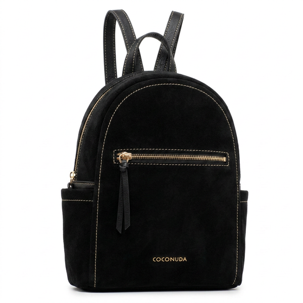 COCONUDA - borsa trasfmormabile zaino 2in1 donna pelle scamosciato camoscio cuoio spalla casual passeggio