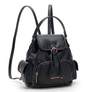 COCONUDA - zaino donna pelle cuoio spalla casual passeggio zainetto vintage tasche piccolo
