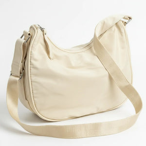 Agghiunau - Borsa firmata Gyoiamea mezzaluna zip Tracolla Donna in Nylon Multitasche