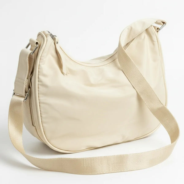 Agghiunau - Borsa firmata Gyoiamea mezzaluna zip Tracolla Donna in Nylon Multitasche