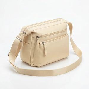 Sclerai - Borsa firmata Gyoiamea con 5 tasche zip Tracolla Donna in Nylon Multitasche
