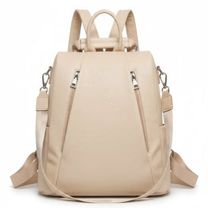 DUDLIN - borsa zaino 2in1 eco pelle venata TRASFORMABILE donna cuoio casual passeggio