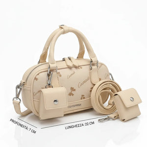Coconuda - Borsa bauletto simil pelle fantasia Logata baguette bag piccola
