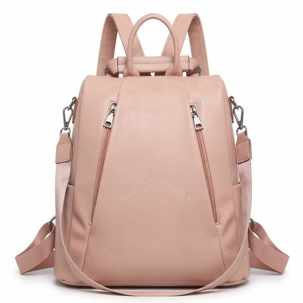 DUDLIN - borsa zaino 2in1 eco pelle venata TRASFORMABILE donna cuoio casual passeggio