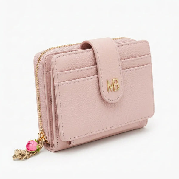 Mariella Burani  - portafoglio trifold portamonete firmato donna con scatola porta carte donna novità simil pelle zip (Copia)