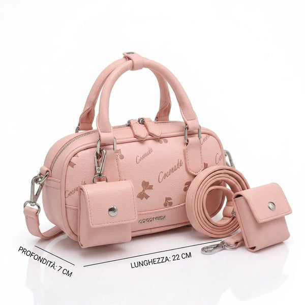 Coconuda - Borsa bauletto simil pelle fantasia Logata baguette bag piccola