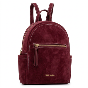 COCONUDA - borsa trasfmormabile zaino 2in1 donna pelle scamosciato camoscio cuoio spalla casual passeggio