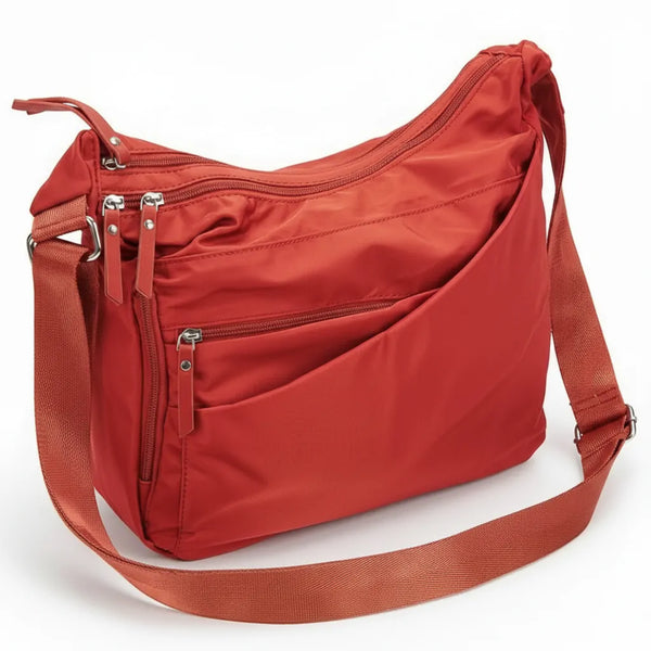 Scurau - Borsa firmata Gyoiamea a X 5 zip Tracolla Donna in Nylon Multitasche