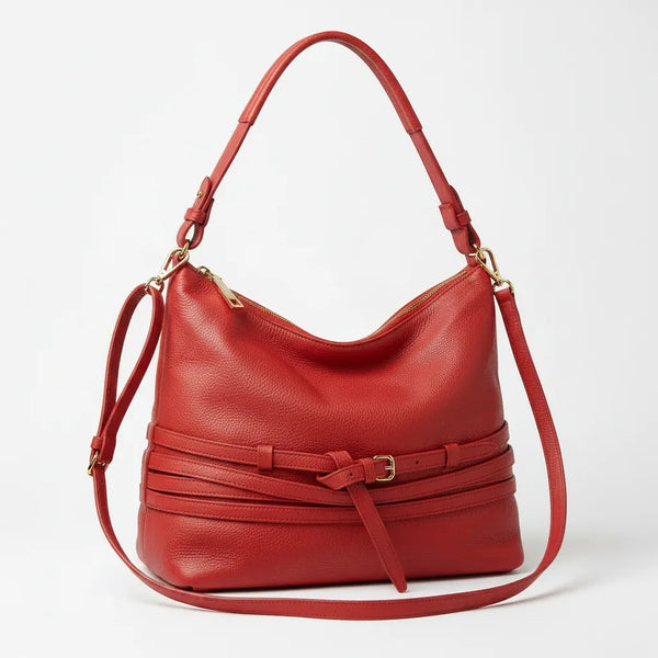 DUDLIN - Borsa donna hobo sacco a spalla tracolla con multi tasche mono manico cinghie