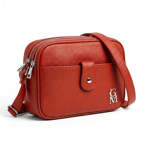 La Fina - Borsa borsetta donna a tracolla firmata gyoiamea nuova 4 tasche zip effetto simil pelle