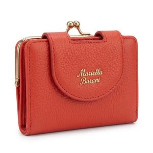 Mariella Burani  - portafoglio portamonete clucht piccolo firmato donna con scatola porta carte donna novità simil pelle zip