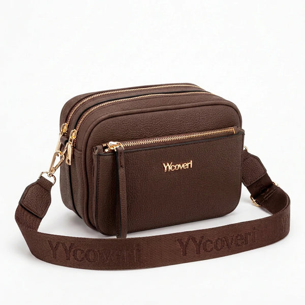YYCOVERI - Borsa borsetta donna a tracolla firmata multitasche 4 tasche con cerniera nuova