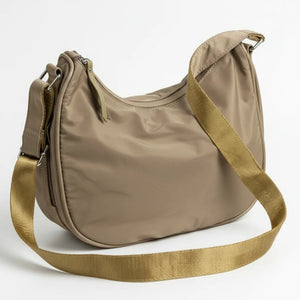 Agghiunau - Borsa firmata Gyoiamea mezzaluna zip Tracolla Donna in Nylon Multitasche