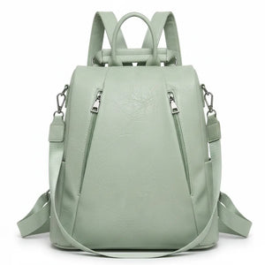 DUDLIN - borsa zaino 2in1 eco pelle venata TRASFORMABILE donna cuoio casual passeggio