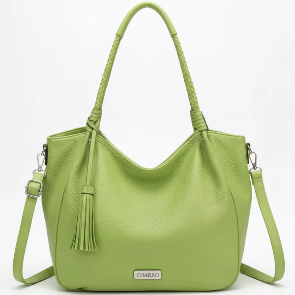 CHARRO - Borsa Donna sacco grande shopping Casual manici intrecciati morbida 2026
