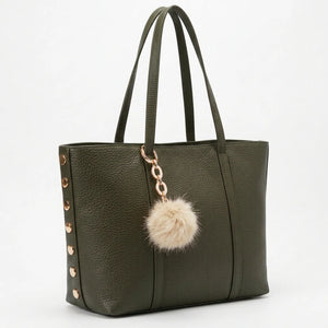 PODRI - Borsa a Spalla Donna simil Pelle Morbida Borsa shopping Grande borchie chiodi