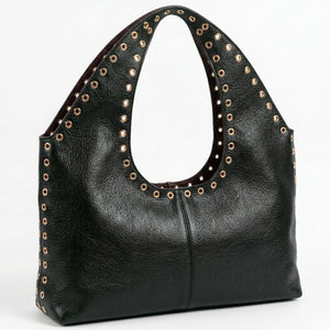 PODRI - Borsa a Spalla Donna simil Pelle Morbida Borsa hobo sacco borchie