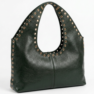 PODRI - Borsa a Spalla Donna simil Pelle Morbida Borsa hobo sacco borchie