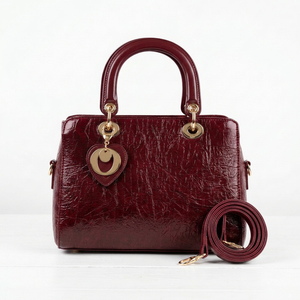 Dudlin - Borsa Donna bauletto borsetta bag Casual rigido simil pelle squamata lucida