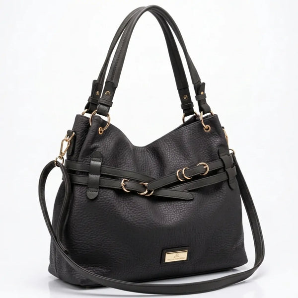 CHARRO - Borsa a Spalla Donna simil Pelle sacco cinghie con tracolla capiente