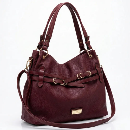 CHARRO - Borsa a Spalla Donna simil Pelle sacco cinghie con tracolla capiente