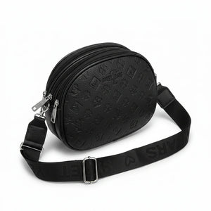 Sweet Years - Borsa multitasche firmata capiente giornaliera borsetta 3 zip 2026 simil pelle pressata logata logo 3d