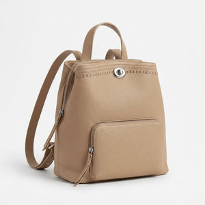 Tommassini - Zaino eco pelle multi tasche donna zainetto passeggio comodo moda pera