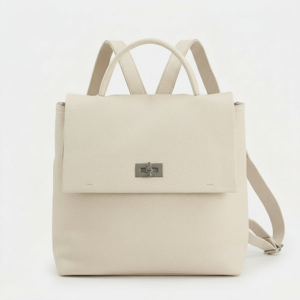 Tommassini - Zaino  / Borsa 2n1 eco pelle multi tasche donna zainetto passeggio comodo moda pera