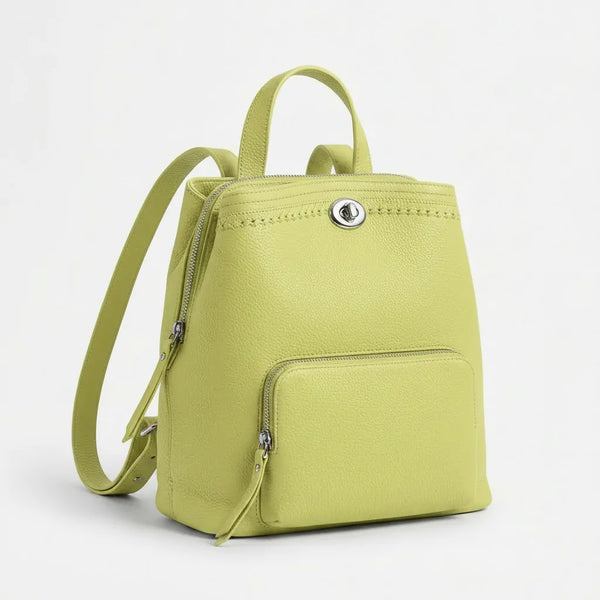 Tommassini - Zaino eco pelle multi tasche donna zainetto passeggio comodo moda pera