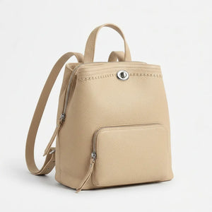 Tommassini - Zaino eco pelle multi tasche donna zainetto passeggio comodo moda pera