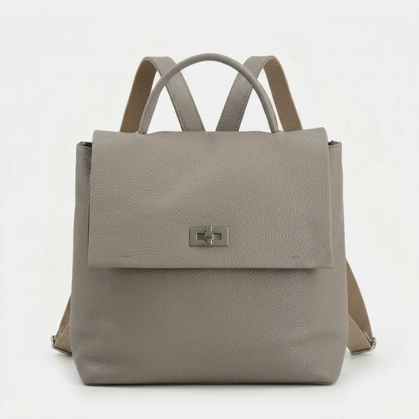 Tommassini - Zaino  / Borsa 2n1 eco pelle multi tasche donna zainetto passeggio comodo moda pera