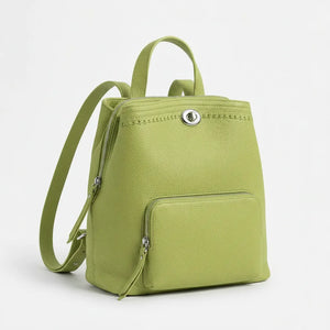 Tommassini - Zaino eco pelle multi tasche donna zainetto passeggio comodo moda pera