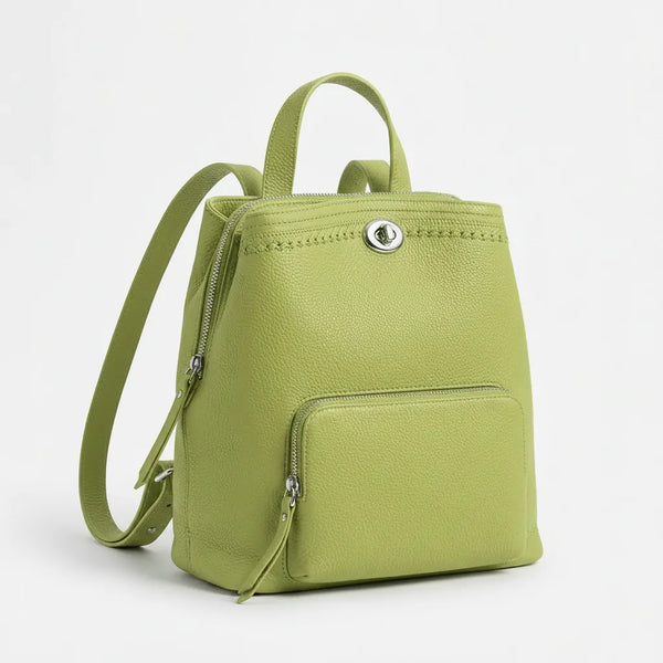 Tommassini - Zaino eco pelle multi tasche donna zainetto passeggio comodo moda pera