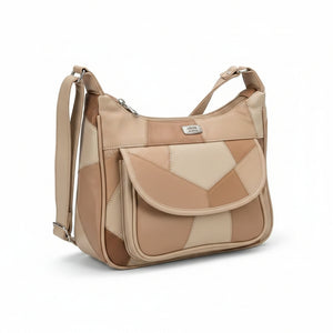 Coveri Active - Borsa VERA PELLE tracolla platta donna multitasche multicolore