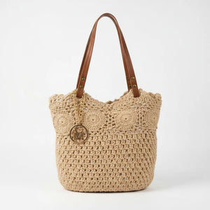 La Caliente - Borsa firmata Gyoiamea a paglia cordino ricamato shopping bag