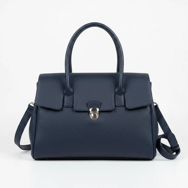 La Bellin - borsa in simil pelle a spalla con tasca frontale tracolla