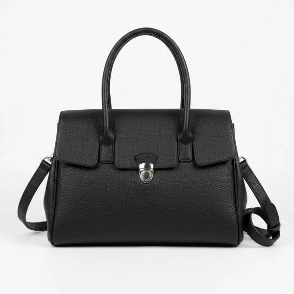 La Bellin - borsa in simil pelle a spalla con tasca frontale tracolla