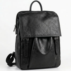 La Sabrinella - zaino unisex eco pelle venata donna uomo cuoio casual vintage multi tasche capiente